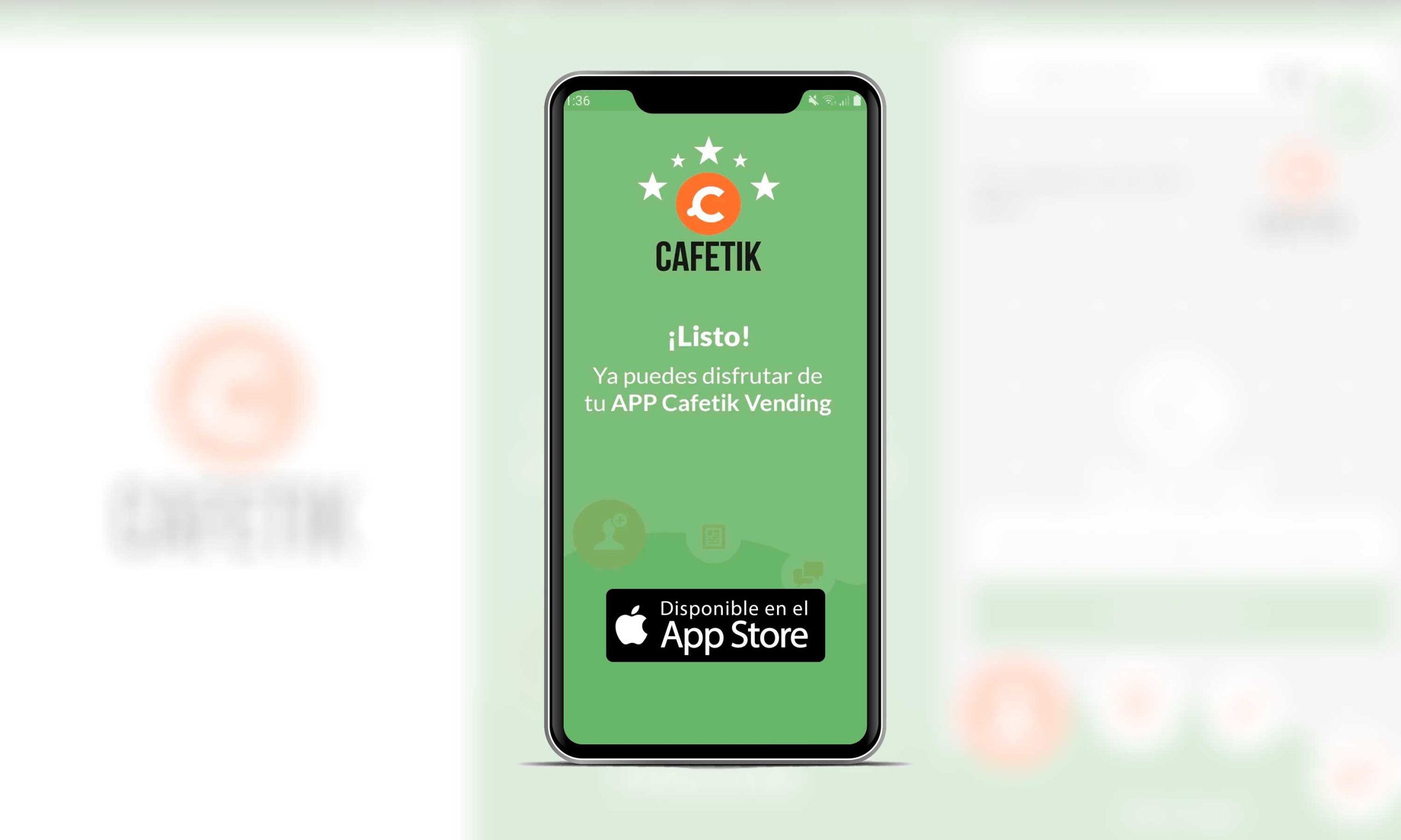 Nueva APP de Cafetik Vending para iOs